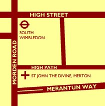Location map for St John the Divine, Merton (click for larger version)